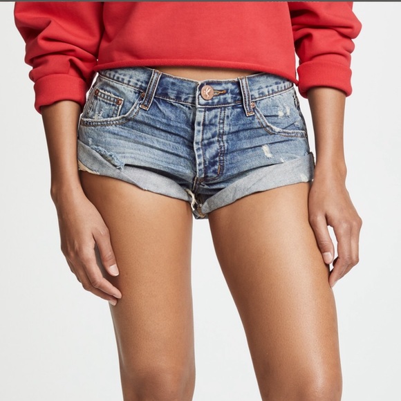 one teaspoon blue buoy bandit shorts